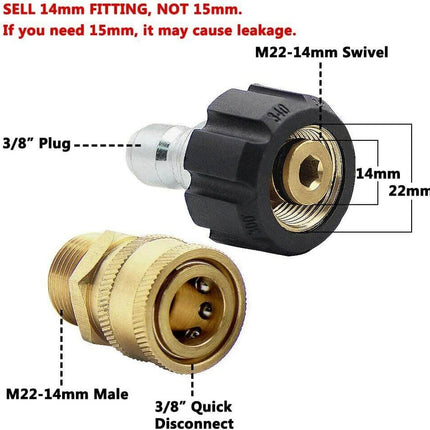 Garden Hose Adapter for Pressure Washer, 8 Pack Garden Hose Quick Connect Set – image 4