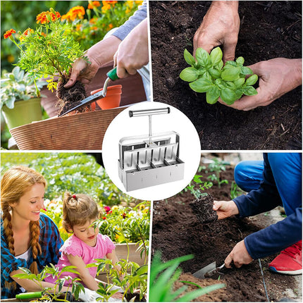 Soil Blocker 20 Cell and 8 Cell, Zinc Coated Steel Soil Block Maker with 3 Seed Pins – image 11