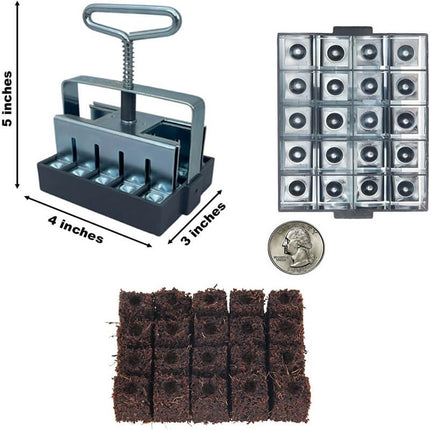 Soil Blocker 20 Cell and 8 Cell, Seed Planting Tool for Seedlings
