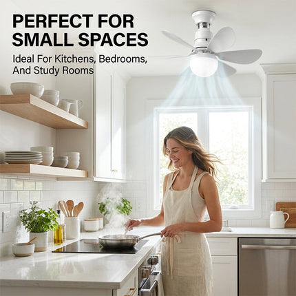 Low Profile Ceiling Fan Light, Flush Mount Ceiling Fan for Bedroom – image 11