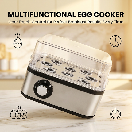 Electric Egg Cooker for Hard Boiled Eggs, Small Kitchen Appliance for Breakfast – image 9