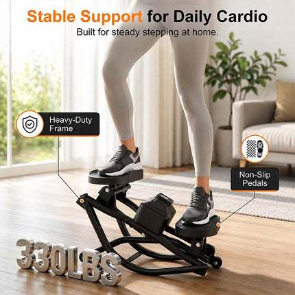Mini Stair Stepper with Resistance Bands, Low Impact Cardio Machine for Home Workouts – image 6
