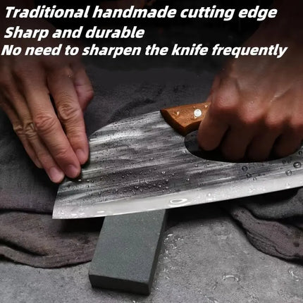 Hand Forged Meat Cleaver Knife, Stainless Steel Chopping Knife for Kitchen – image 11