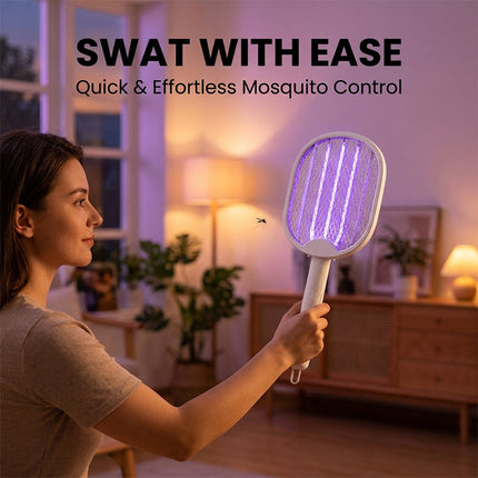 Rechargeable Electric Fly Swatter, Indoor Mosquito Zapper with UV Light – image 9