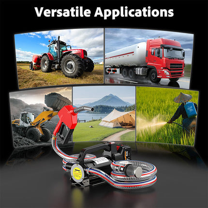 Portable Fuel Transfer Pump Battery Powered, Diesel Transfer Pump with Auto Shut Off Nozzle – image 9