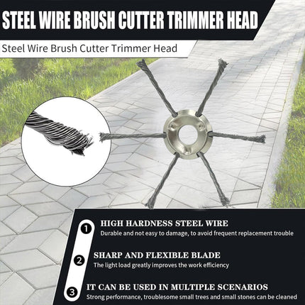 Weed Trimmer Head, Weed Wacker Blade with Steel Wire – image 13