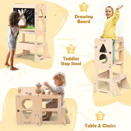 Toddler Tower, Kitchen Step Stool for Toddlers with Safety Bar – image 9
