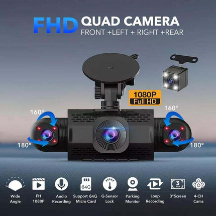 Dash Cam for Car, 4 Channel Dash Cam Front and Rear – image 6