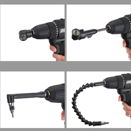 Flexible Right Angle Drill Attachment, 17 Piece Impact Driver Bits with Screwdriver Bit Set – image 11