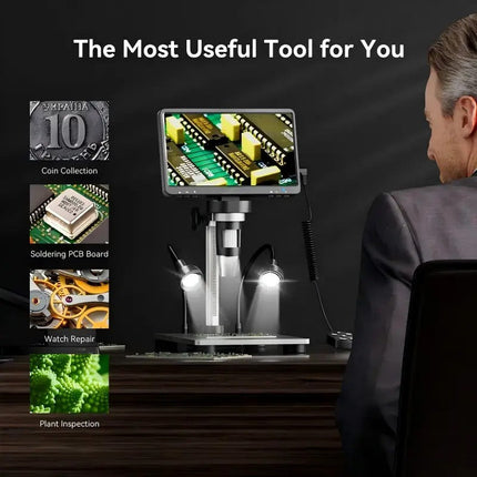 Digital Microscope with 7 Inch Screen, Soldering Microscope for Circuit Boards – image 9