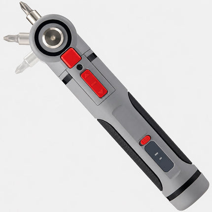 Electric Screwdriver with Pivoting Head, Cordless Screwdriver with 3 Torque Settings