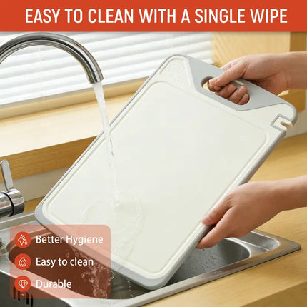 Stainless Steel Cutting Board, Double Sided Chopping Board with Juice Groove and Garlic Grinder for Meat and – image 9