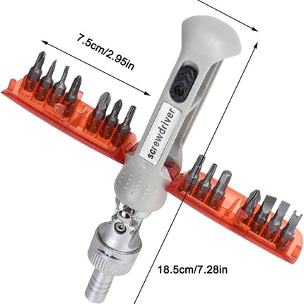 Ratchet Screwdriver Set 14 in 1, Multi Bit Ratcheting Screwdriver with Magnetic Bit Holder