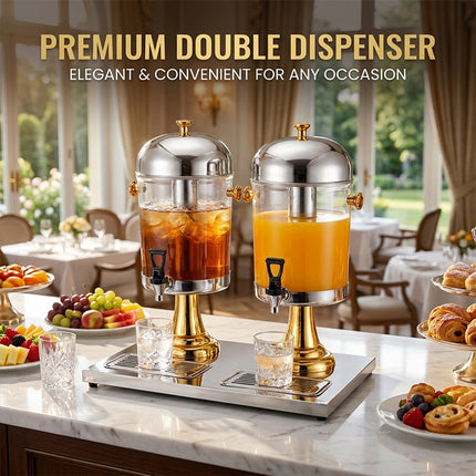 Party Drink Dispensers, Stainless Steel Beverage Dispenser with Ice Core and Drip Tray – image 20