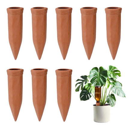 Terracotta Watering Spikes, Automatic Plant Waterer for Indoor Plants