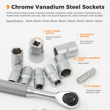 Screwdriver Set Ratchet Wrench 42 in 1 – image 9