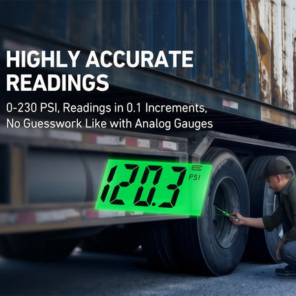 Digital Tire Pressure Gauge, Heavy Duty Tire Gauge with Backlit LCD and Flashlight – image 10