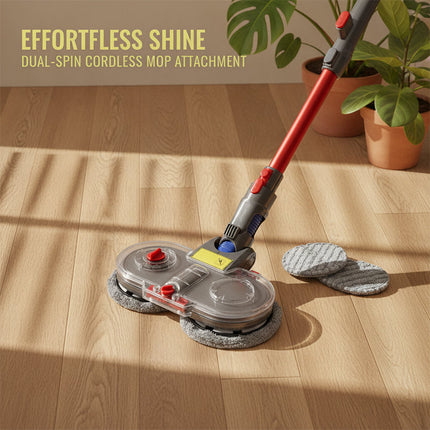 Electric Spinning Mop Head for Dyson V6 V7 V8 V10 V11, Vacuum Mop Attachment for Hard Floors with 6 Washable Pads – image 7