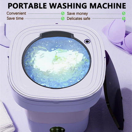 Foldable Mini Washing Machine for Baby Clothes, Small Portable Washer for Dorm and RV Travel – image 6