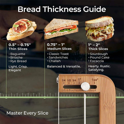 Bread Knife for Homemade Bread, Adjustable Sourdough Bread Slicer with Thickness Guide – image 10
