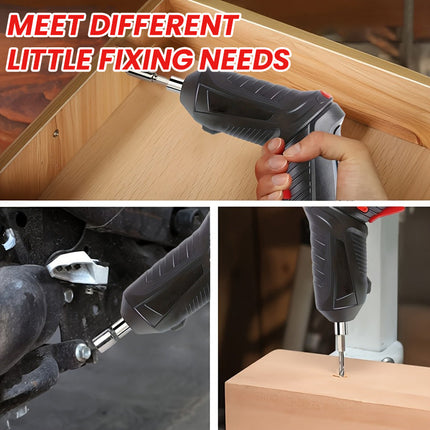 Electric Screwdriver with Bits, Mini Power Screwdriver with 90 Degree Folding Grip – image 11