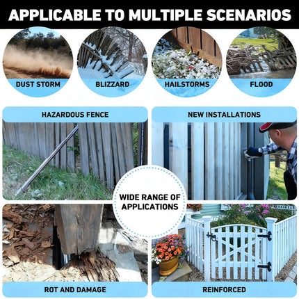 Fence Post Repair Kit, Heavy Duty Fence Post Stakes – image 9