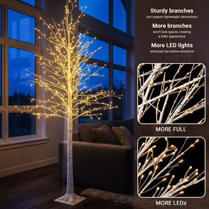 Outdoor Tree Lights, Lighted Birch Tree for Indoor and Holiday Decor – image 9