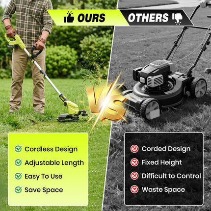 Cordless Weed Eater, Weed Wacker with Battery and Charger