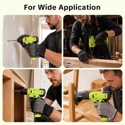 Cordless Drill Set, 126 Piece Home Tool Kit with Keyless Chuck Drill – image 4