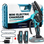 Saker Mini Chainsaw 4 Inch + 2 * Batteries + 1 * Toolbox + 2 * Chains