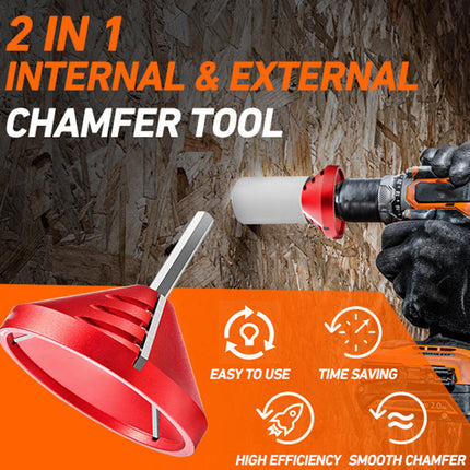 Deburring Tool 2 in 1, Internal and External Chamfer Tool for PVC Pipe