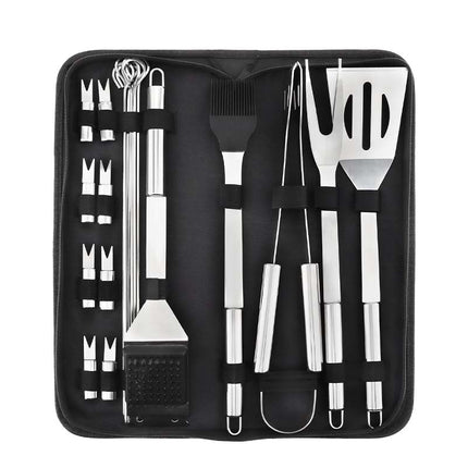 BBQ Grill Tool Set with Storage Bag, Stainless Steel Grill Accessories with Tongs and Basting Brush – image 11
