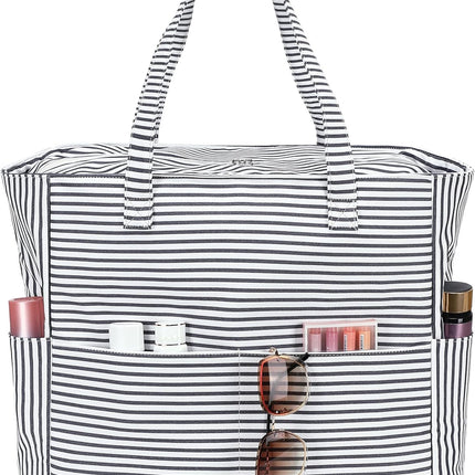 Large Tote Bag for Beach and Pool, Sandproof Beach Bag with Zipper – image 12