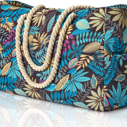 Beach Tote Bag Sandproof, Pool Bag and Gym Tote with Zip Top – image 14