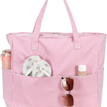 Large Tote Bag for Beach and Pool, Sandproof Beach Bag with Zipper – image 22