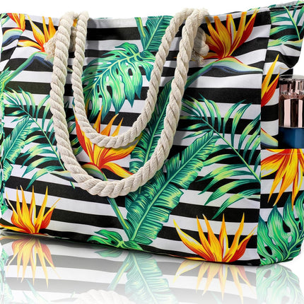 Beach Tote Bag, Large Beach Bag with Pockets for Pool and Gym – image 13
