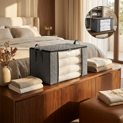 Clothes Storage Bags with Zipper, Comforter Storage Bags with Window – image 11