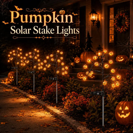 Solar Yard Lights, Solar Pumpkin Lights with 8 Modes – image 4