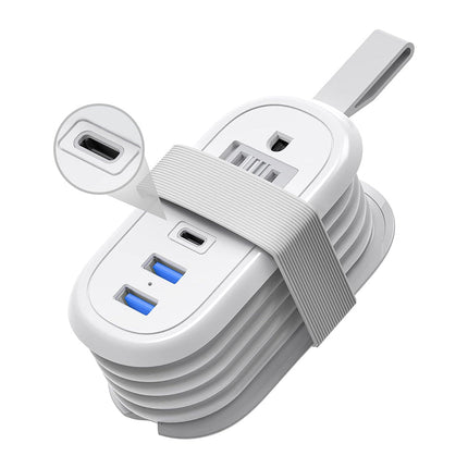 Travel Power Strip with USB Ports, Outlet Extender with USB C