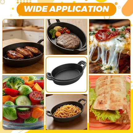 Small Cast Iron Skillet with Wooden Base, Pre Seasoned Cast Iron Pan – image 8