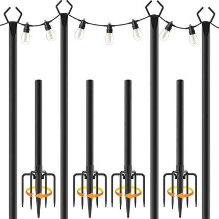 String Light Poles for Outdoor Patio, Adjustable Outdoor Light Poles for Backyard – image 10