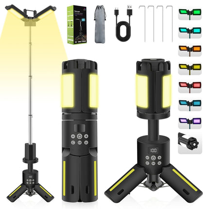 Rechargeable Camping Lantern with Telescopic Stand, RGB Emergency Light with SOS Mode – image 8