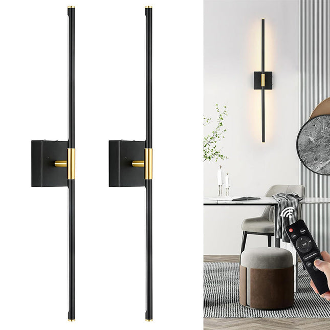 Battery Operated Wall Sconces Set of 2, Rechargeable Wall Sconce with Remote, Modern Wall Sconce for Living Room_01
