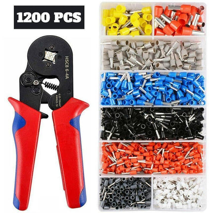 Ratchet Crimping Tool, Wire Crimping Tool Kit with Wire Connectors and Terminals