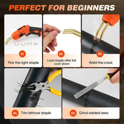 Plastic Welding Kit with Hot Stapler, Car Bumper Repair Kit for Plastic Crack Repair – image 6