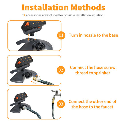 Oscillating Lawn Sprinkler, Water Sprinkler for Grass – image 10
