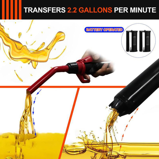 Fuel Transfer Pump Battery Operated, Portable Siphon Pump for Gas and Kerosene, Water Transfer Pump with 3 ft Hose_01