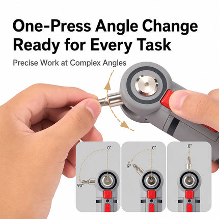 Electric Screwdriver with Pivoting Head, Cordless Screwdriver with 3 Torque Settings, Angle Screwdriver Power Tool – image 7