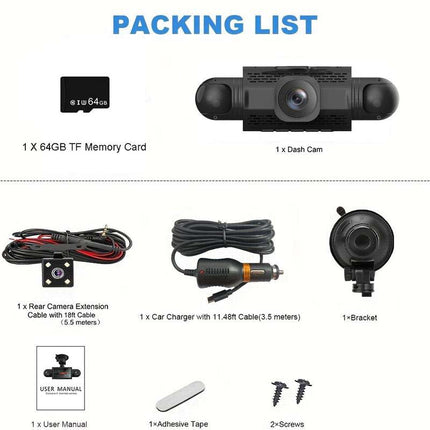 Dash Cam for Car, 4 Channel Dash Cam Front and Rear – image 9