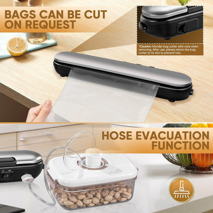 Vacuum Sealer Machine with Bag Cutter, Vacuum Sealer Bags and Roll for Freezer Storage – image 6